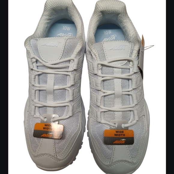 Avia White Athletic Sneakers | Size 10W | Wide Width Comfort Walking Shoes - Picture 5 of 7
